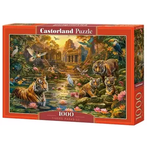 Puzle 1000 gab. Castor Tigers Paradise - 1000 daļas, ainavisks tīģeru attēls