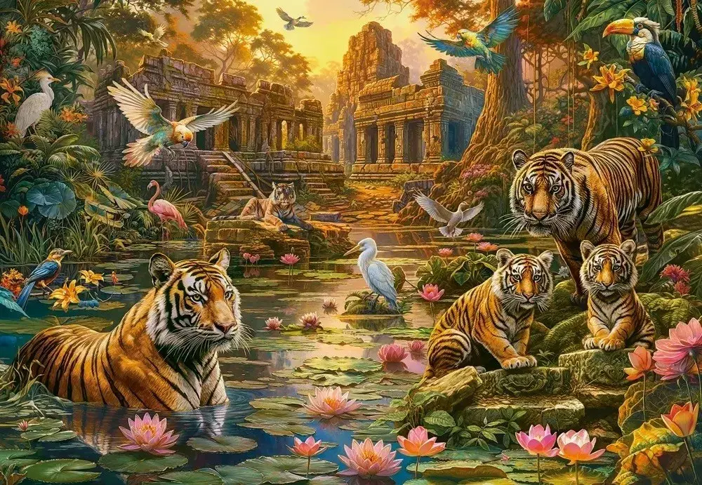 Пазл 1000 элементов Castor Tigers Paradise Photo 2