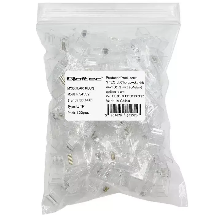 RJ45 savienotājs QOLTEC 54552 CAT6 UTP Photo 2