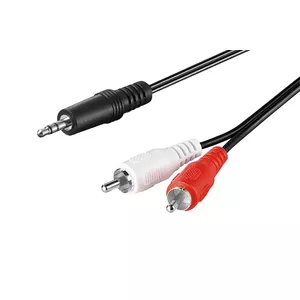 Аудиокабель Goobay 51651 5м 3.5мм 2 x RCA Черный
