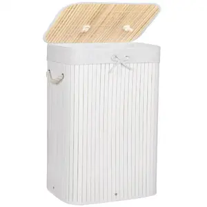 Veļas grozs Springos HA0075 72 l bambuss — ventilēts apģērbu grozs