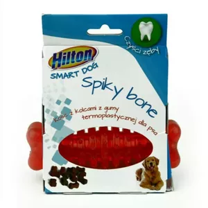 HILTON Dog Spiky Ball mix krāsas Spīķains kauls 12cm sunim