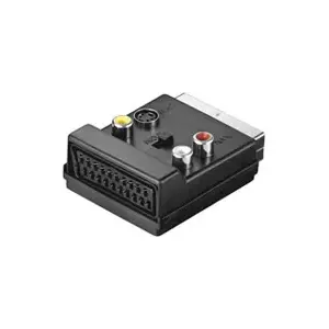 AVK 198 SCART (21-pin) 3 x RCA + S-Video Black Goobay