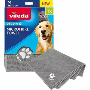 Towel VILEDA Pet Wipes 172650 450x700 mm, polyester, machine washable, grey