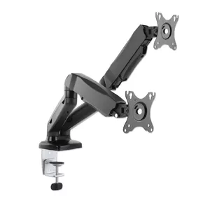 Manhattan TV & Monitor Mount Desk Full Motion Spring 2 screens 10-27 Black