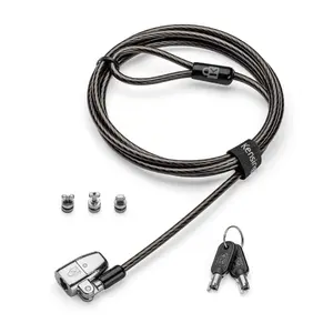 Замок для ноутбука Kensington ClickSafe 2.0 3-в-1 с ключом Черный Серебристый