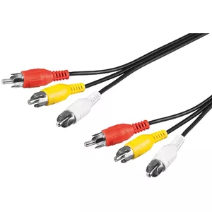 Композитный видеокабель Goobay 50381 2 м 3 x RCA Красный Белый Желтый