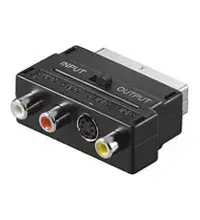 AVK 196 SCART 21-pin 3 x RCA + S-Video Черный Goobay