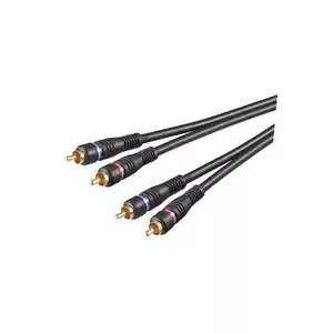 Аудиокабель Goobay AVK 132-500 5.0m 2 x RCA Черный