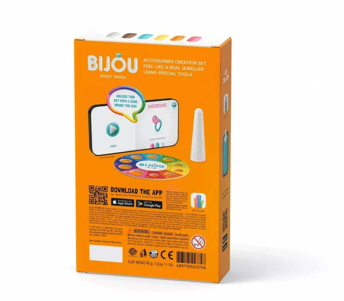 TMTOYS Hey Clay Bijou Sweet Rings plastilīna komplekts Photo 2