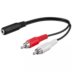 Аудио кабельный адаптер Goobay 3.5mm Female to RCA Male 0.2m