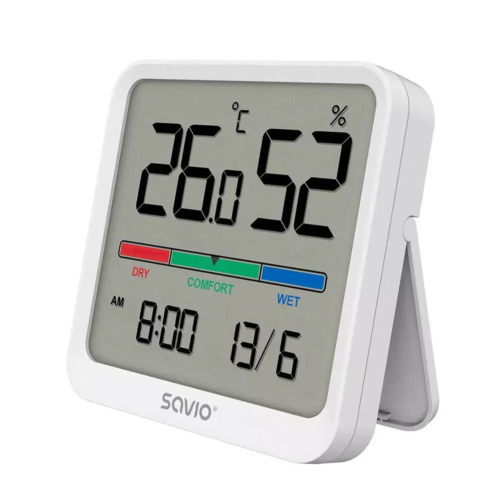 Iekštelpu sensors SAVIO CT-01/W — temperatūra un mitrums Photo 2