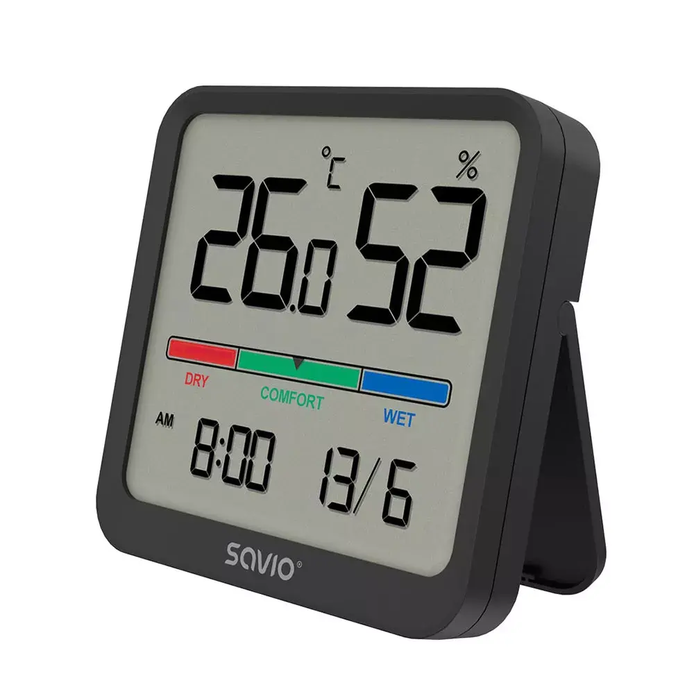SAVIO CT-01/B iekštelpu temperatūras un mitruma sensors Photo 2