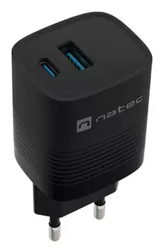 NATEC NUC-2141 30W USB-C PD + USB-A QC lādētājs Photo 2