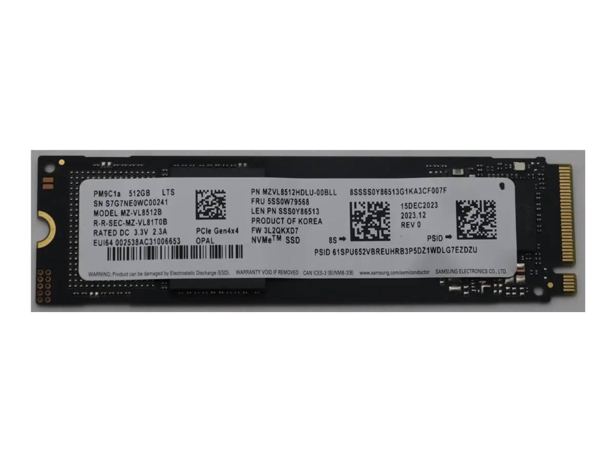 Iekšējais SSD Lenovo 512GB M.2