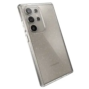 Speck Presidio Lux Glitter Mobile Phone Case Cover for Samsung Galaxy S24 Ultra Gold Transparent Plastic