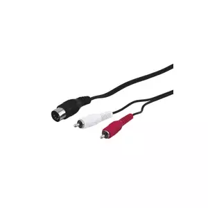 Audio Cable Goobay AVK 114-150 1.5m DIN (5-pin) 2 x RCA Black