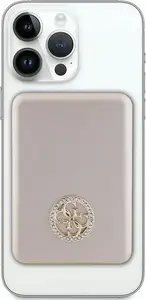 Powerbank GUESS GUPBM5AL4DMD 5000mAh MagSafe 15W gold — induction wireless charging, metal logo