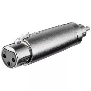 Адаптер XLR Goobay 27455 RCA Male to XLR Female 3-pin Металл Серебристый