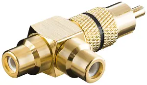 RCA Y адаптер Мужской на 2x Женский Goobay 11387