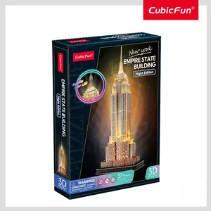 3D пазл cubicfun L539H Эмпайр-стейт-билдинг с LED подсветкой — сборная модель