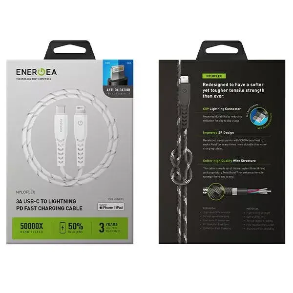 USB‑C uz Lightning kabelis ENERGEA Nyloflex C94 MFi 1,5 m Photo 6