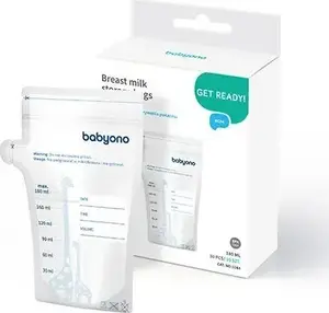 Uzglabāšanas un sasalšanas maisiņi baby ono 1084, 180 ml, 30 gab.