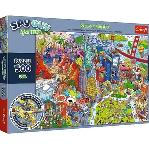 Пазл TREFL Spy Guy «Lost Items USA» — 500 деталей, иллюстративная сцена