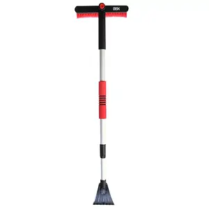 Ice scraper with brush BESK 9111864 adjustable 88–118 cm telescopic handle