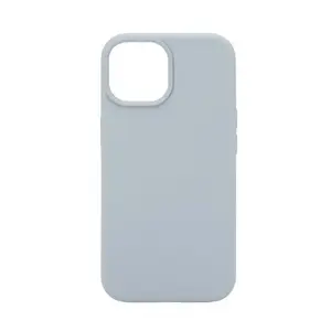 Чехол Soft Touch Silicone Evelatus для iPhone 15 — Premium MagSafe, серо‑голубой