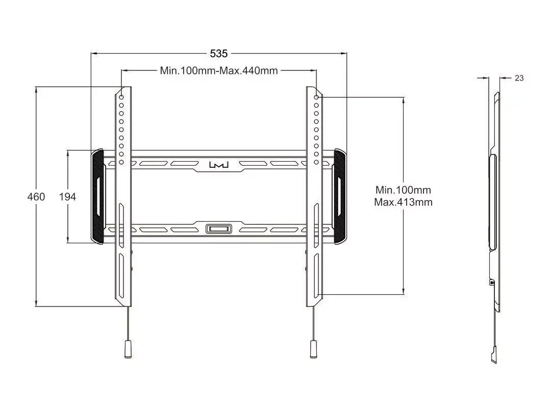 Крепление на стену фиксированное среднее Multibrackets M Photo 8