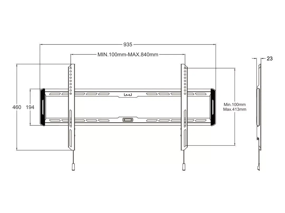 Крепление Multibrackets M Универсальное Фиксированное Большое Черное Photo 8