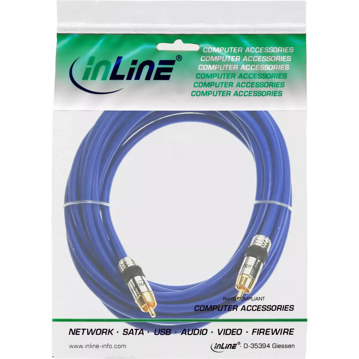 RCA audio kabelis InLine Premium 89410P Photo 2