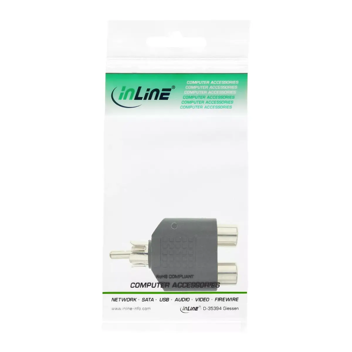 InLine Audio Adapter RCA male / 2x RCA female 99310 Photo 3
