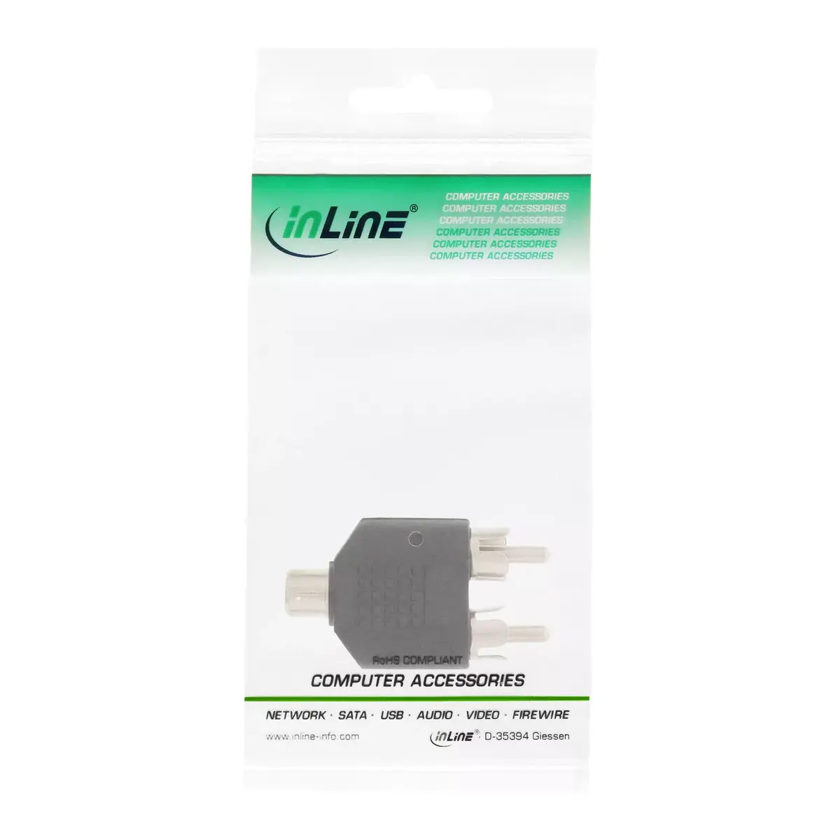 Audio Adapter RCA female / 2x RCA male InLine 99311 Photo 3
