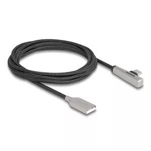 DeLOCK USB 2.0 kabelis Type-A male uz Type-C male leņķis 60W 2m