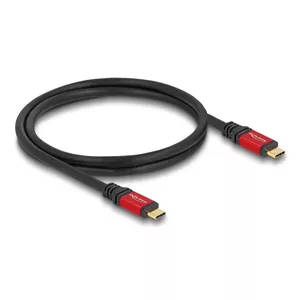 USB Cable DeLOCK 80652 Type-C male to male 20 Gbps 100 W 0.8 m red metal