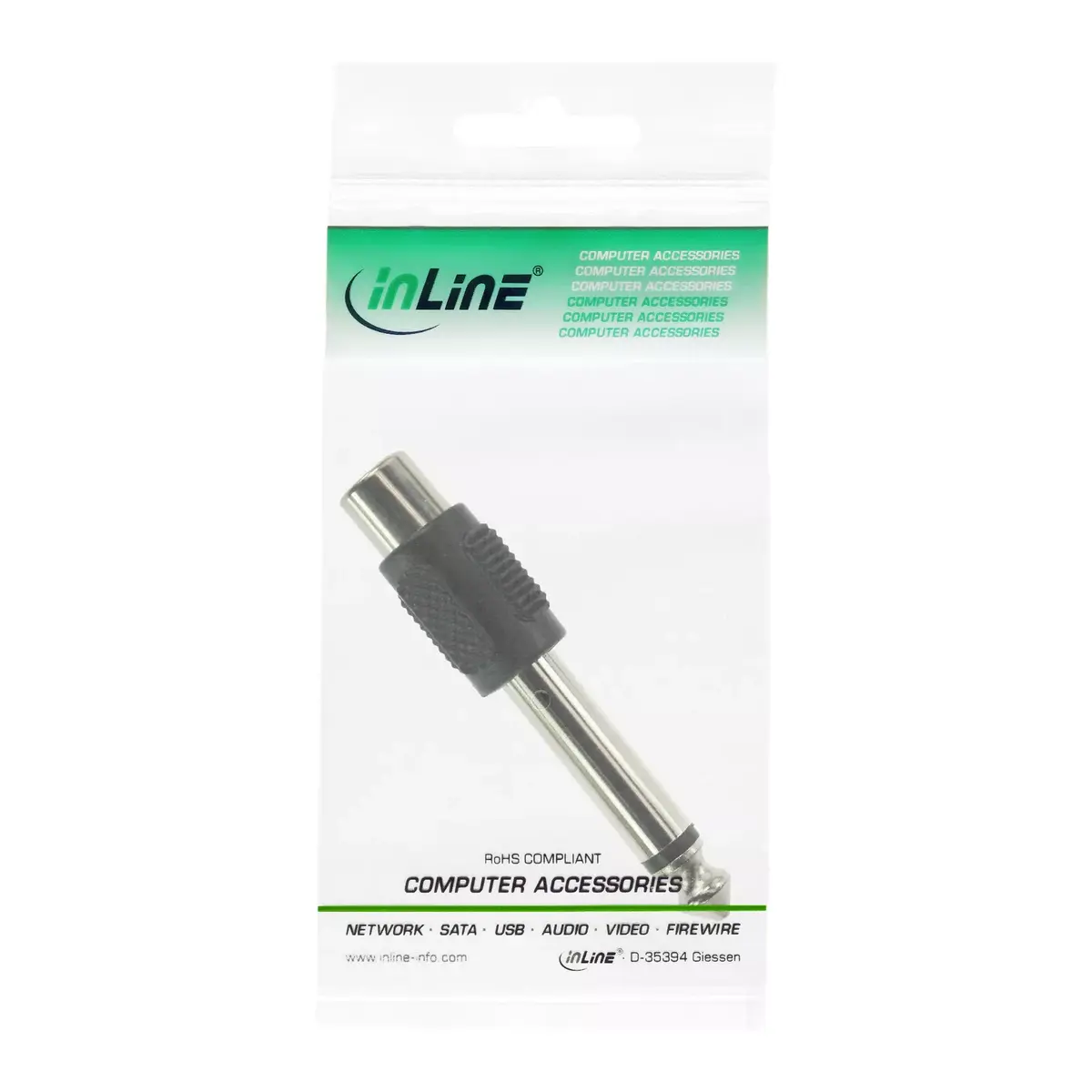 InLine Audio Adapter 6.3mm male RCA mono female 99322 Photo 3