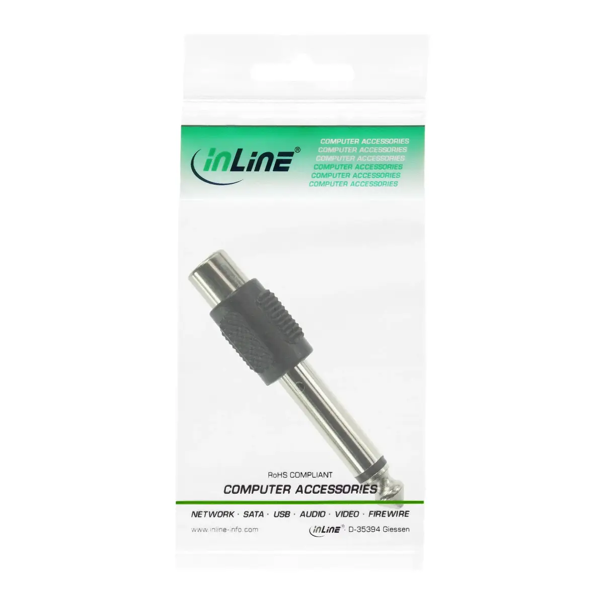 InLine Audio Adapteris 6.3mm vīrišķais - RCA sievišķais 99322 Photo 3