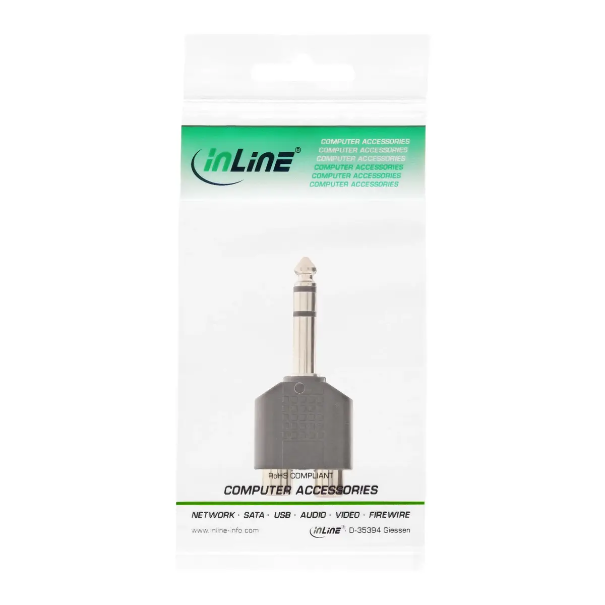 InLine 99323 Audio Adapters 6.3mm uz 2x RCA Photo 2