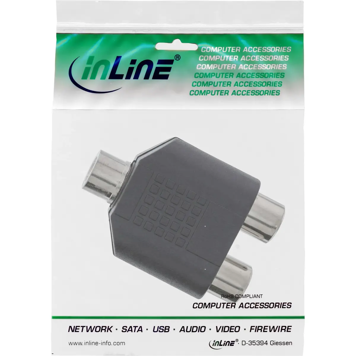 Аудиоадаптер InLine 3.5мм Штекер - RCA Гнездо Photo 3