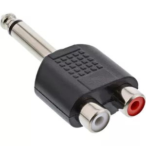 InLine 99339 гендерный адаптер 6.3mm jack male mono 2xCinch Черный