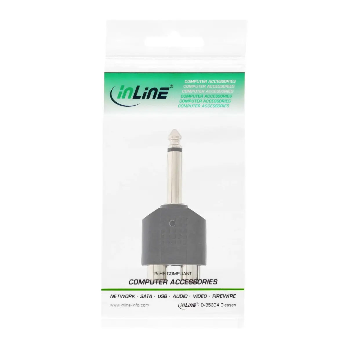 InLine Audio Adapteris 6.3mm Jack mono uz 2x RCA Photo 3