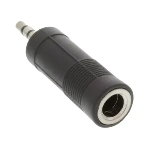 InLine 99303 Audio Adapteris 3.5mm ligzdas vīrišķais pret 6.3mm stereo sievišķo melns