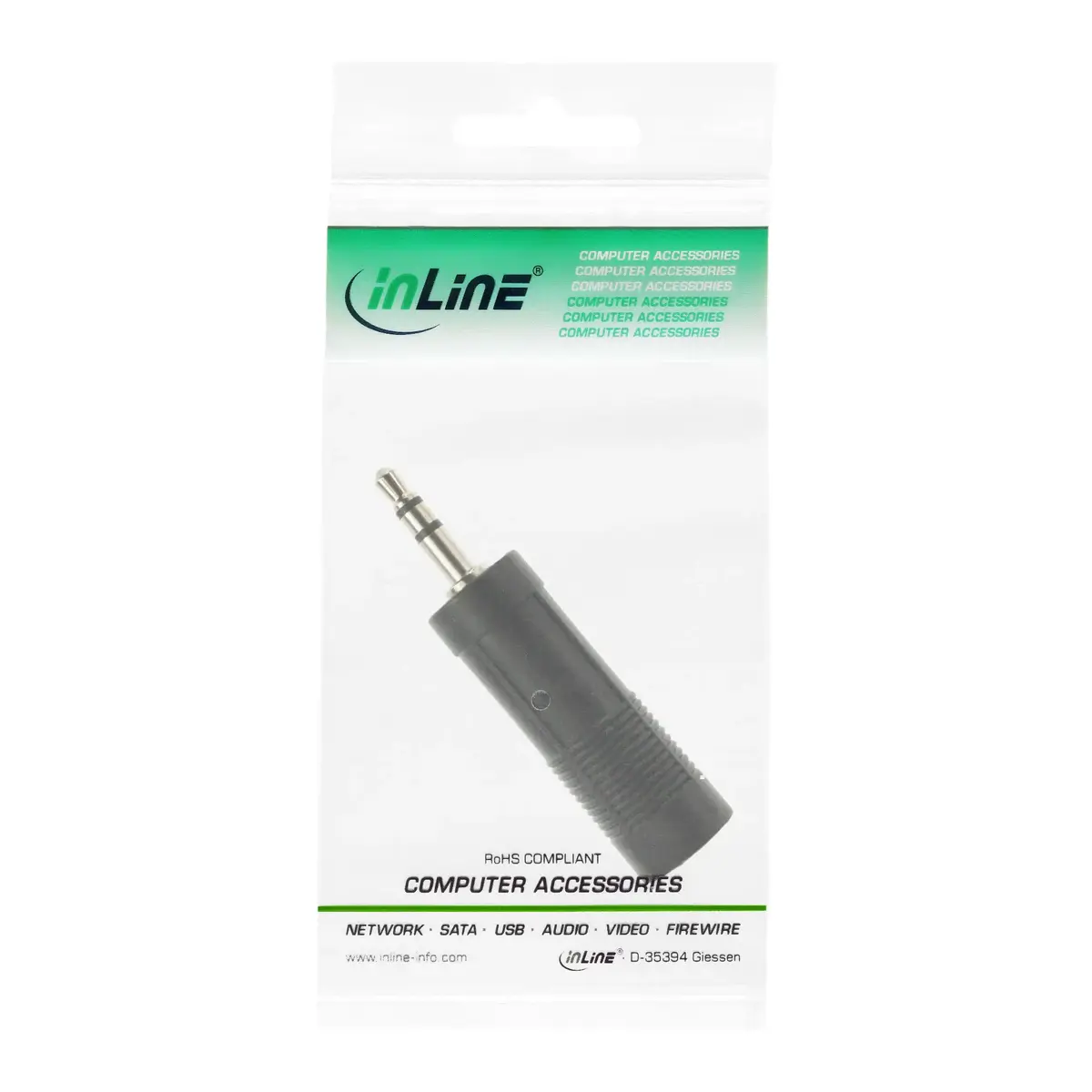 InLine 99303 Audio Adapteris 3.5mm uz 6.3mm Stereo Photo 2