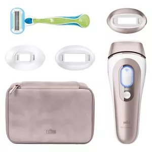 Epilator BRAUN Silk‑Expert Pro IPL PL7253 — IPL hair removal, 10 intensity levels, face precision & body attachments, AC powered, white/rose gold