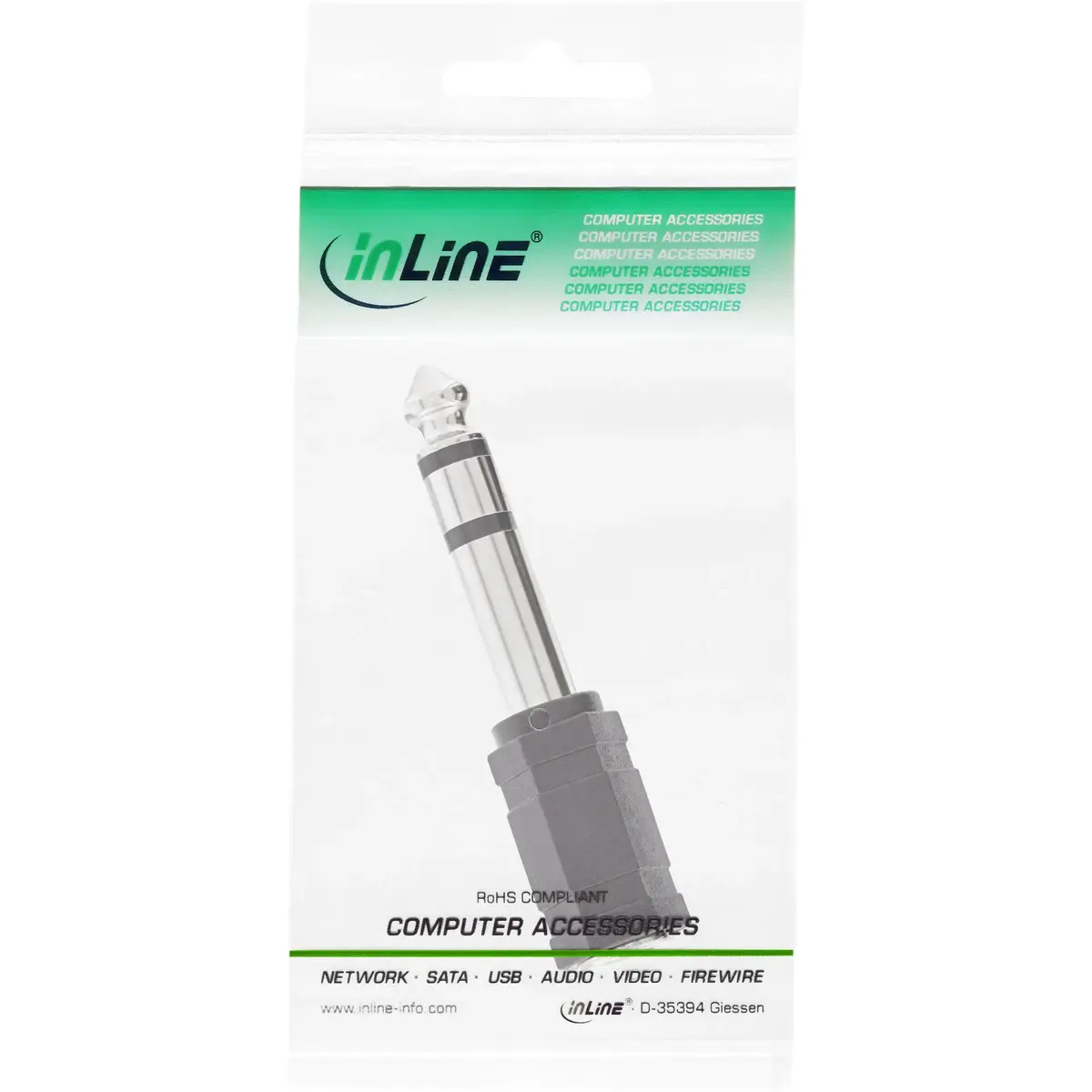 InLine Audio Adapter 6.3mm male / 3.5mm female Stereo Photo 3