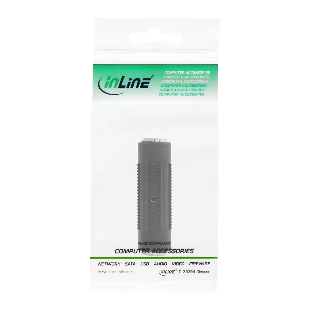 Audio Adapter 3.5mm female/female Stereo InLine 99306 Photo 2