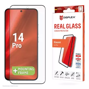 Защитное стекло e.v.i. Displex Full Cover (10H) для Xiaomi 14 Pro, закалённое, с эко-рамкой установки, чёрный/прозрачный