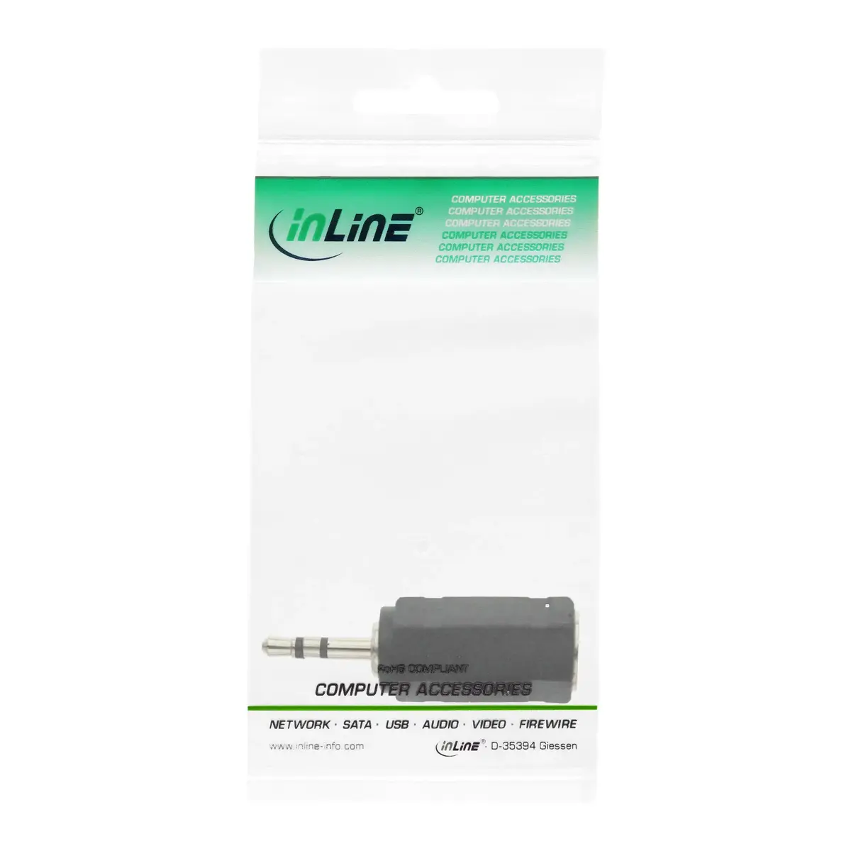InLine audio adapteris 2.5mm vīrietis - 3.5mm sieviete stereo Photo 3